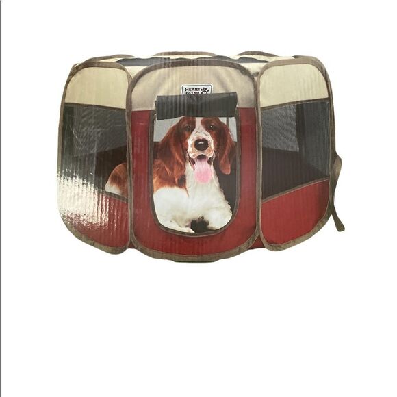 🔥Heart to t Pet Playpen Dog Cat Play House Light Weight Portable Up to 50lbs,